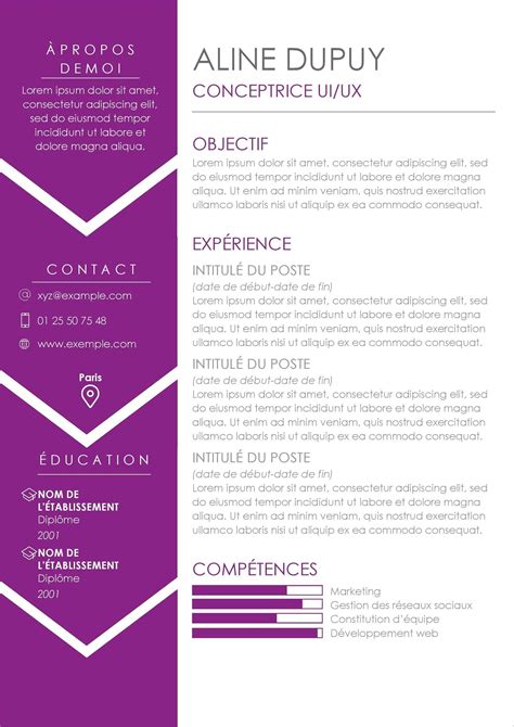 créer cv gratuit pdf.